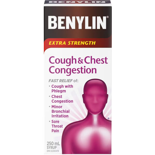 Benylin Cough & Chest Congestion Extra Strength Syrup, 250 mL