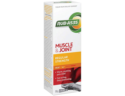 Rub A535 Regular Strength Heat Pain Relief Cream - 50 g product packaging