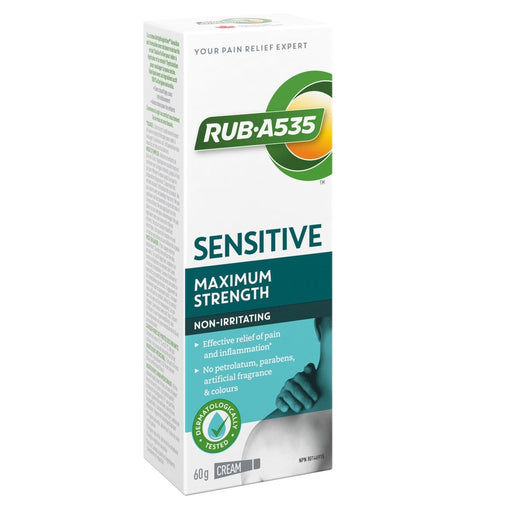 Rub A535 Sensitive Maximum Strength Pain Relief Cream - 60 g product use and application information