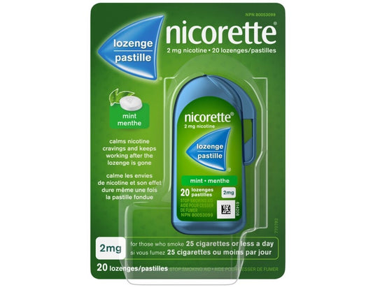 Nicorette Nicotine Lozenges, 2mg, Mint - 20 Count