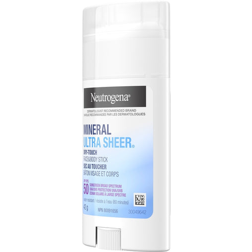 Neutrogena Mineral Ultra Sheer Dry-Touch Face & Body Sunscreen Stick SPF 50 - 42g