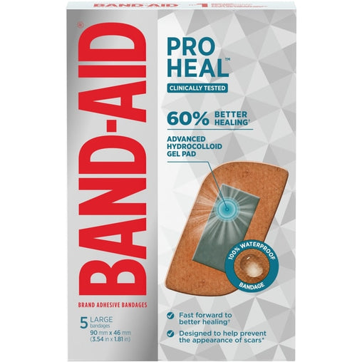 Band-Aid Pro Heal Large Adhesive Bandages - 5 Count product packaging