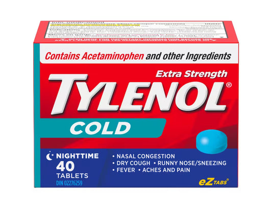 Tylenol Cold Nighttime Extra Strength – 40 Tablets