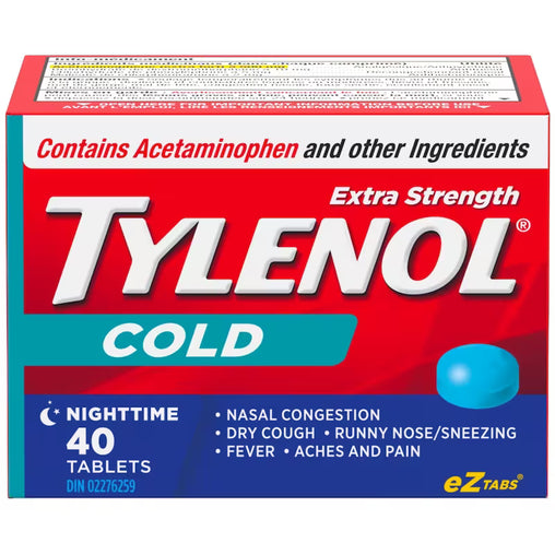Tylenol Cold Nighttime Extra Strength – 40 Tablets