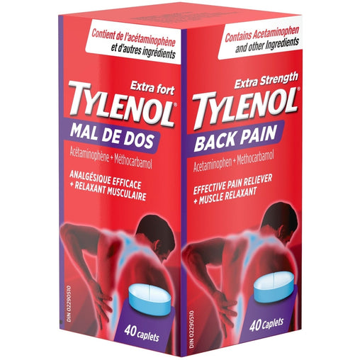 Tylenol Extra Strength Back Pain Relief and Muscle Relaxant - 40 Caplets product use and application information