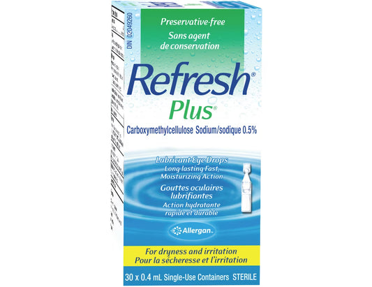 Refresh Plus Preservative Free Ophthalmic Solution, 30 x 0.4 mL