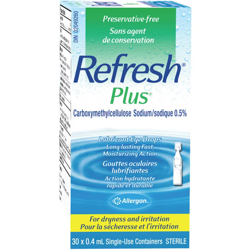 Refresh Plus Preservative Free Ophthalmic Solution, 30 x 0.4 mL