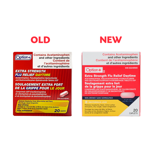 Option+ - Flu Relief Daytime Extra Strength - 20 Caplets - supplementary product image 2
