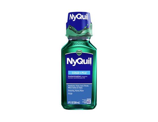 Vicks - NyQuil Cold & Flu Nighttime Relief, Original - 236 mL - current product packaging