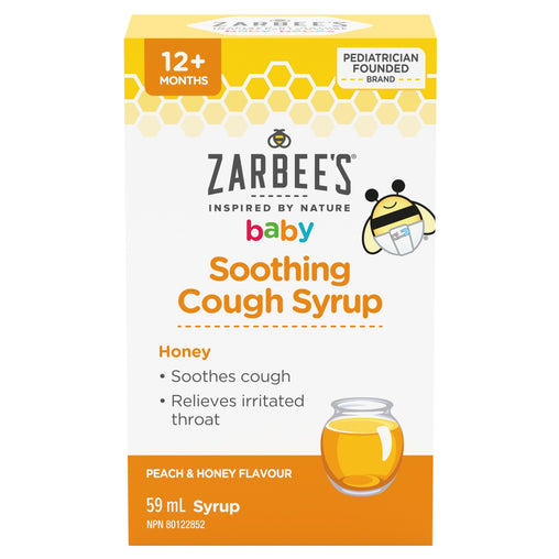 Zarbee’s Baby Soothing Cough Syrup Peach & Honey, 59 mL