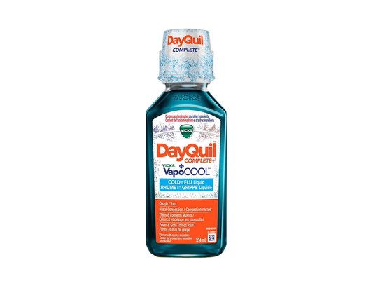 Vicks - DayQuil Complete + VapoCOOL, Cold & Flu Liquid - 354 mL - current product packaging