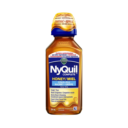 Vicks - NyQuil Complete Honey Cold & Flu - 354 mL - current product packaging