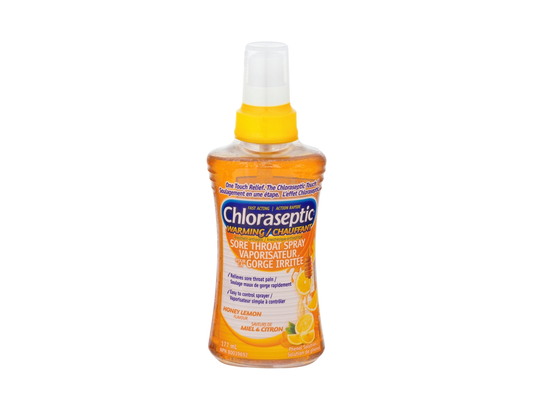 Chloraseptic - Sore Throat Spray, Honey Lemon Flavour - 177 ml - current product packaging