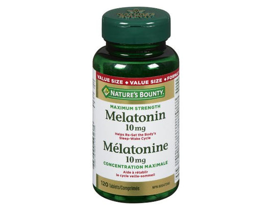 Nature's Bounty Maximum Strength Melatonin 10mg, 120 Tablets