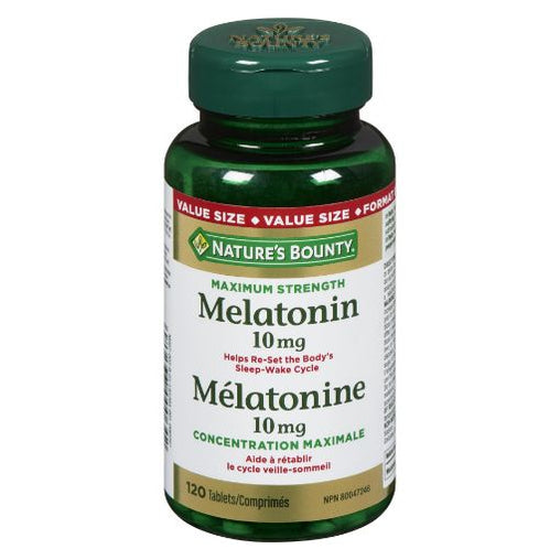 Nature's Bounty Maximum Strength Melatonin 10mg, 120 Tablets