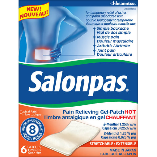 Salonpas Pain Relieving Gel-Patch Hot - 6 Patches
