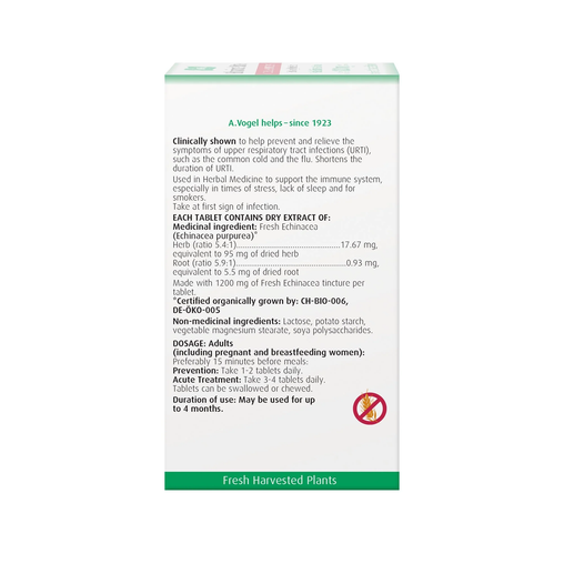 A.Vogel - Echinaforce Extra Strength Cold & Flu Treatment - 30 tablets - supplementary product image 2