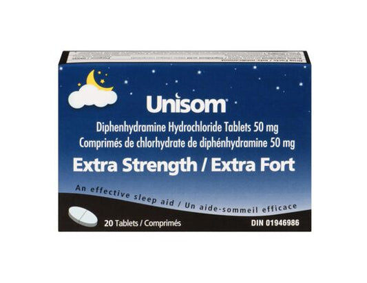 Unisom Extra Strength 50 mg Tablets, 20 ct