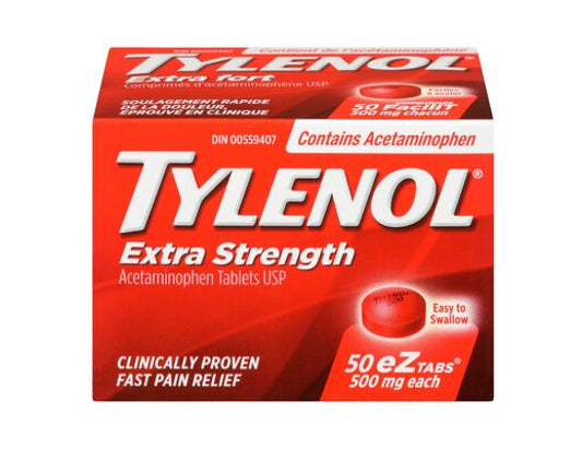 Tylenol Extra Strength 500 mg eZtabs – 50 ct