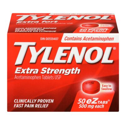 Tylenol Extra Strength 500 mg eZtabs – 50 ct