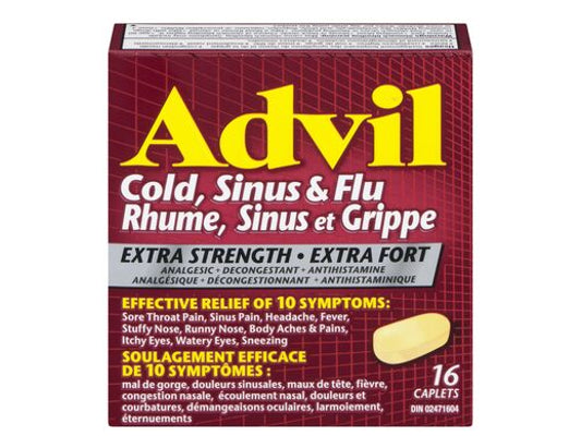 Advil Cold Sinus Flu Extra Strength Caplets - 32 Count