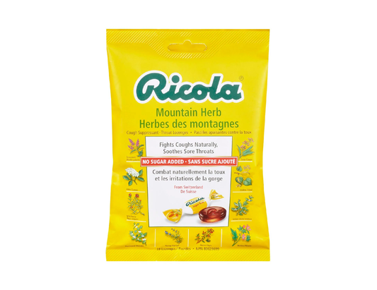 Ricola - Sugar-Free Mountain Herb Cough Lozenges - 19 Lozenges - current product packaging
