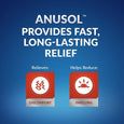 Anusol Plus suppositories side panel with active ingredients