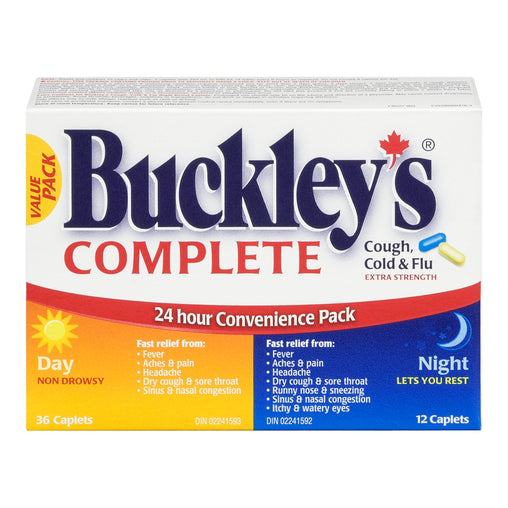 Buckley's Complete Extra Strength Day/Night, 48 Caplets