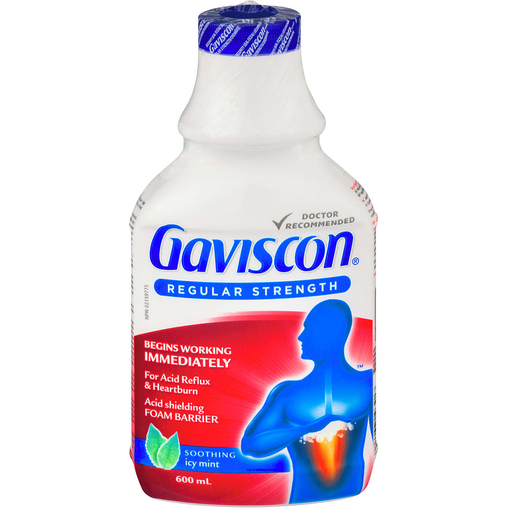 Gaviscon Extra Strength Soothing Liquid Icy Mint, 600 mL