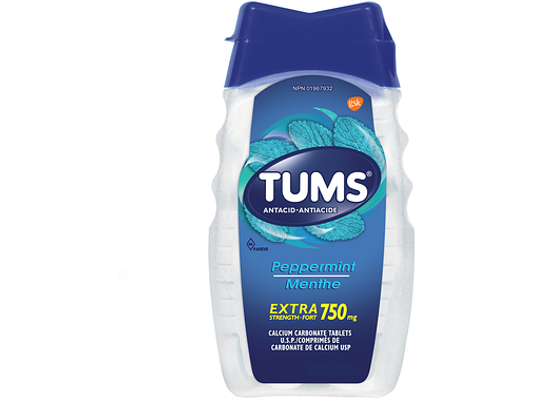 Tums Antacid Extra Strength Peppermint 750mg - 100 Count