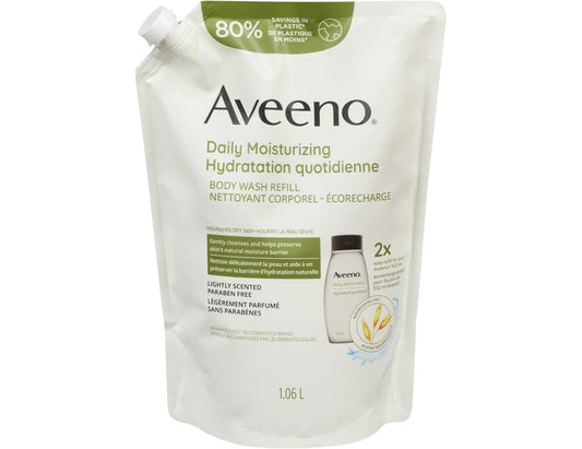 Aveeno Daily Moisturizing Body Wash Refill Pouch - 1.06 L product packaging