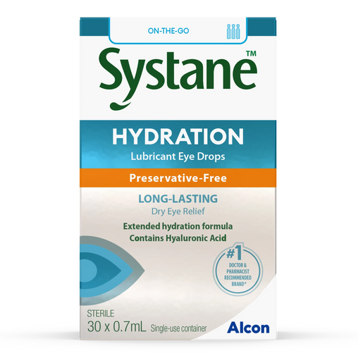 Systane Hydration Lubricant Preservative-Free Eye Drops, 30 x 0.7 mL