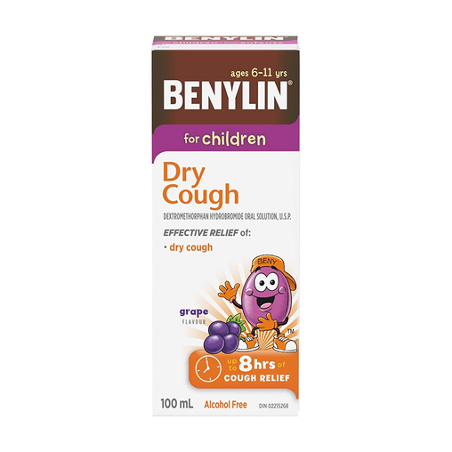 Benylin - Dry Cough Relief for Kids - 100 mL - current product packaging