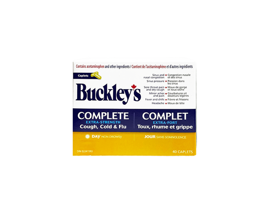 Buckley's - Complete Extra Strength Day Cough, Cold & Flu - 40 Caplets - front package