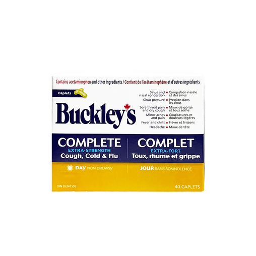Buckley's - Complete Extra Strength Day Cough, Cold & Flu - 40 Caplets - front package