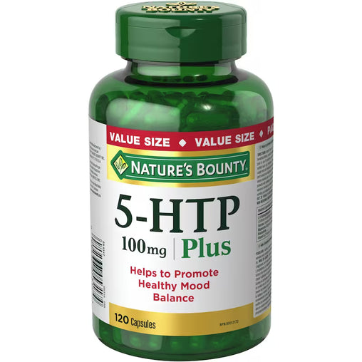 Nature's Bounty 5-HTP Plus 100 mg Capsules - 120 Count