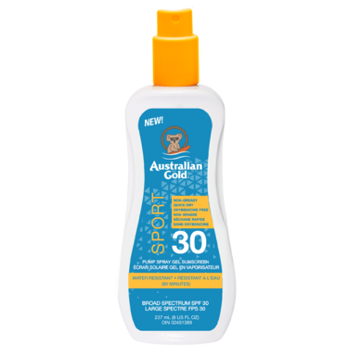 Australian Gold Sport Sunscreen Spray Gel SPF 30 – 237 mL