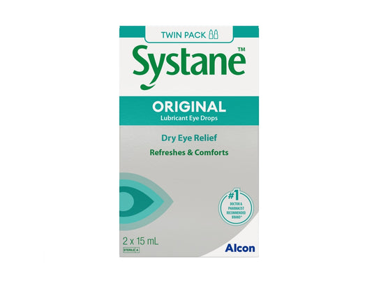 Systane Original Lubricant Eye Drops Twin Pack - 2 x 15 mL current Canadian product packaging