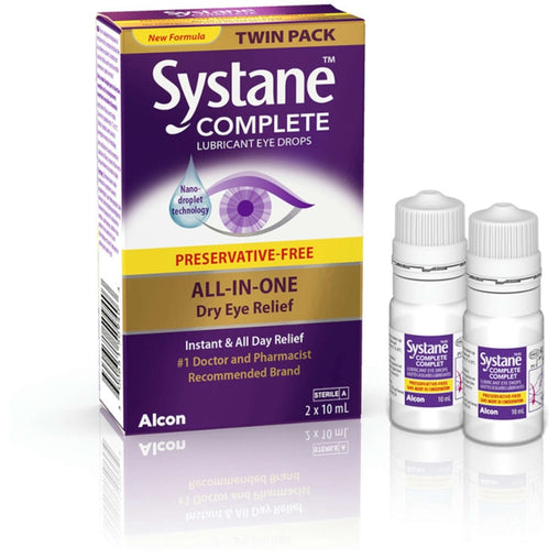Systane Complete Preservative-Free Eye Drops Twin Pack (2 x 10 mL)
