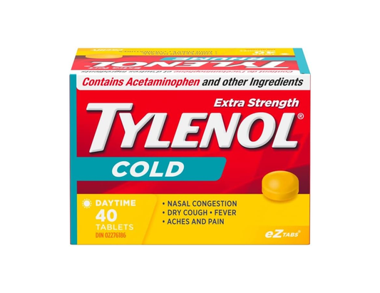 Tylenol - Extra Strength Cold Daytime Tablets - 40 Tablets - current product packaging