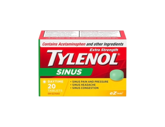 Tylenol - Extra Strength Sinus Daytime Tablets - 20 Tablets - current product packaging
