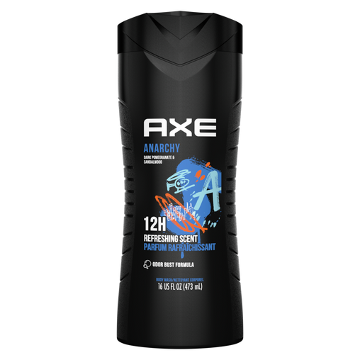 AXE Anarchy Body Wash, Pomegranate & Sandalwood Scent – 473 mL