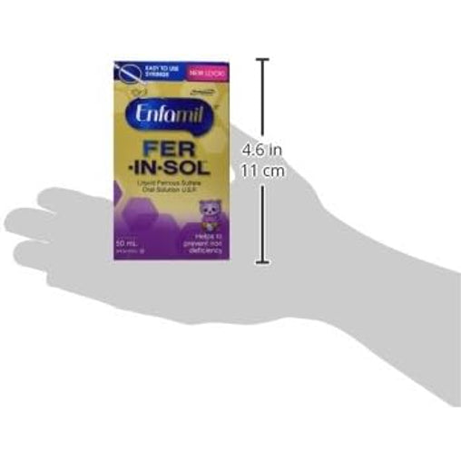 Enfamil FER-IN-SOL Liquid Ferrous Sulfate Oral Solution U.S.P., 50 mL