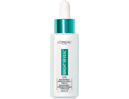 L'Oréal Paris Bright Reveal Dark Spot Face Serum with 12% Niacinamide, Ferulic Acid & Amino Sulfonic Acid - 20mL