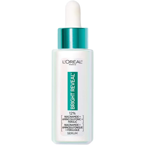 L'Oréal Paris Bright Reveal Dark Spot Face Serum with 12% Niacinamide, Ferulic Acid & Amino Sulfonic Acid - 20mL