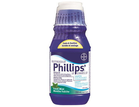 Phillips Milk of Magnesia Liquid, Fresh Mint 350ml