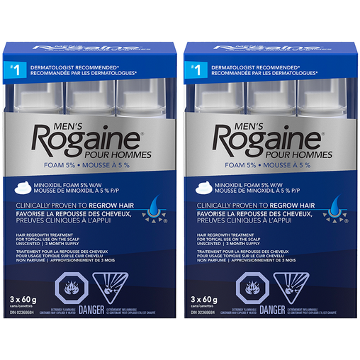 DOUBLE Rogaine Bundle! (Men's Hair Growth Treatment 5% Minoxidil Foam - 6 x 60g)