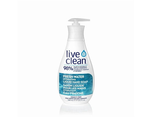 Live Clean Fresh Water Liquid Hand Soap - 500 mL product packaging