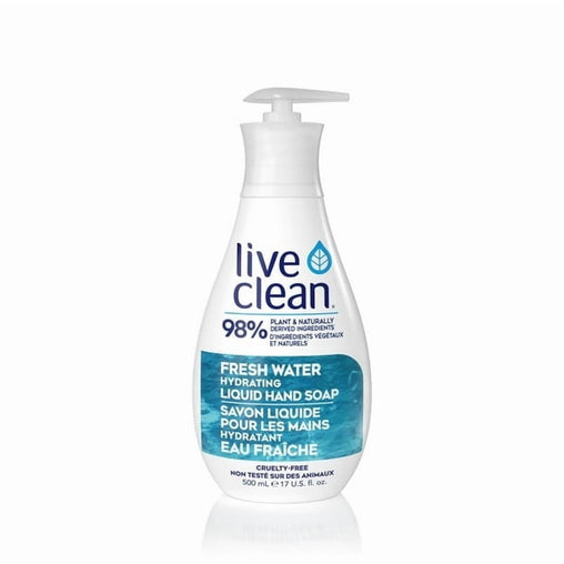 Live Clean Fresh Water Liquid Hand Soap - 500 mL product packaging