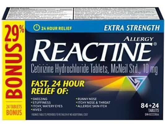 Reactine Extra Strength Tablets 84+24 tablets